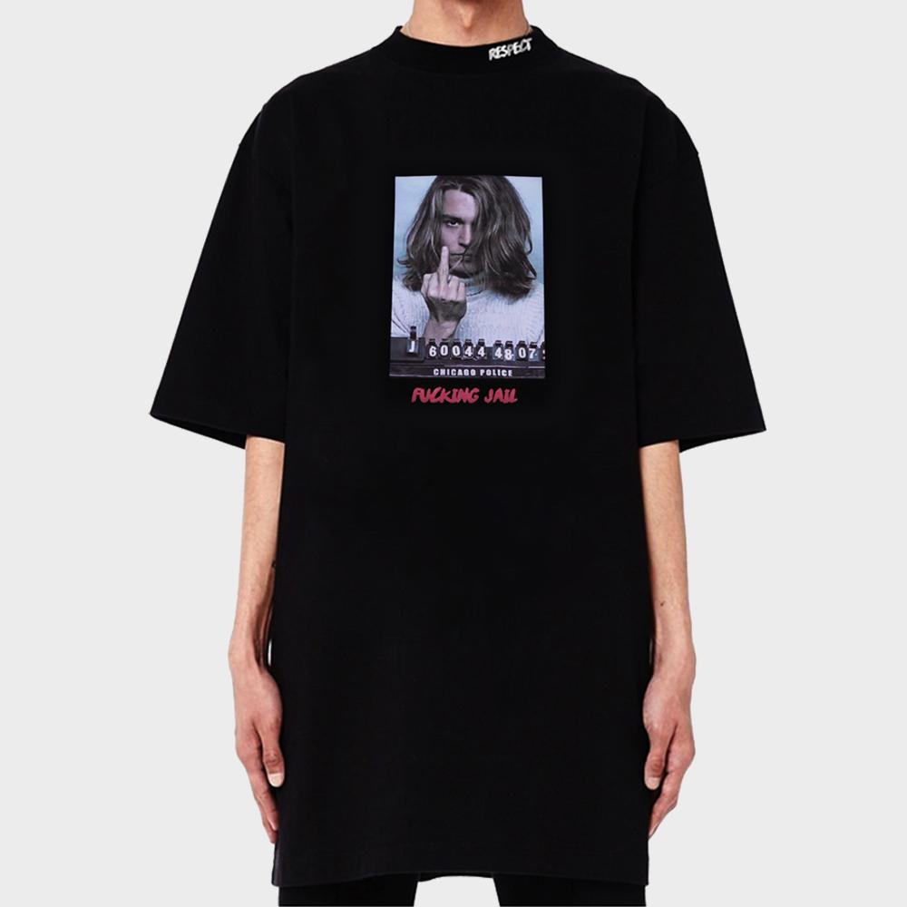 Respect Fxxking Jail Tee Black L