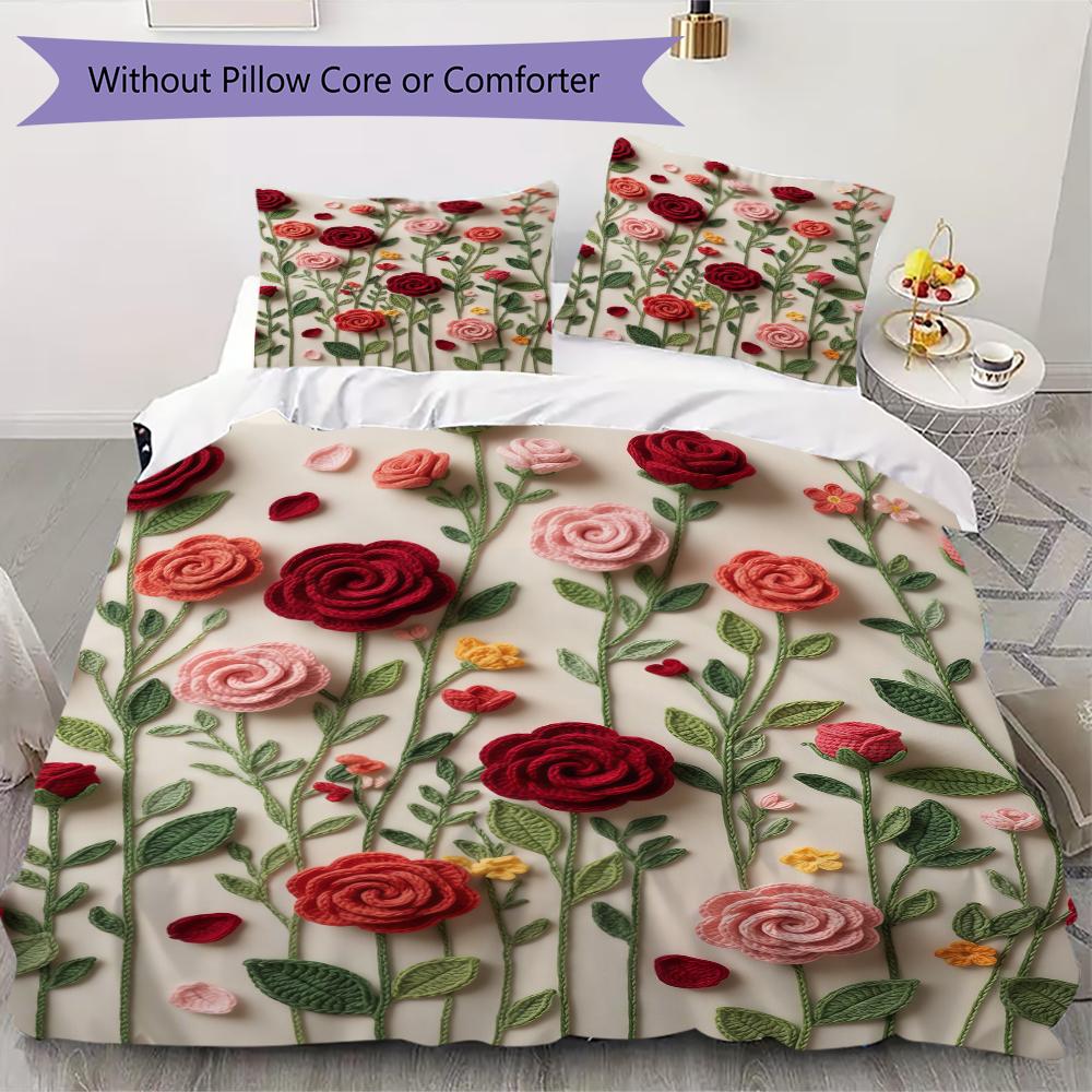 

Plush Rabbit Pattern Bedding uilt Set uilt Cover Pillowcase Home Decoration Birthday Gift (1 * duvet cover + 103 * pillowcase without core) 135x200cm
