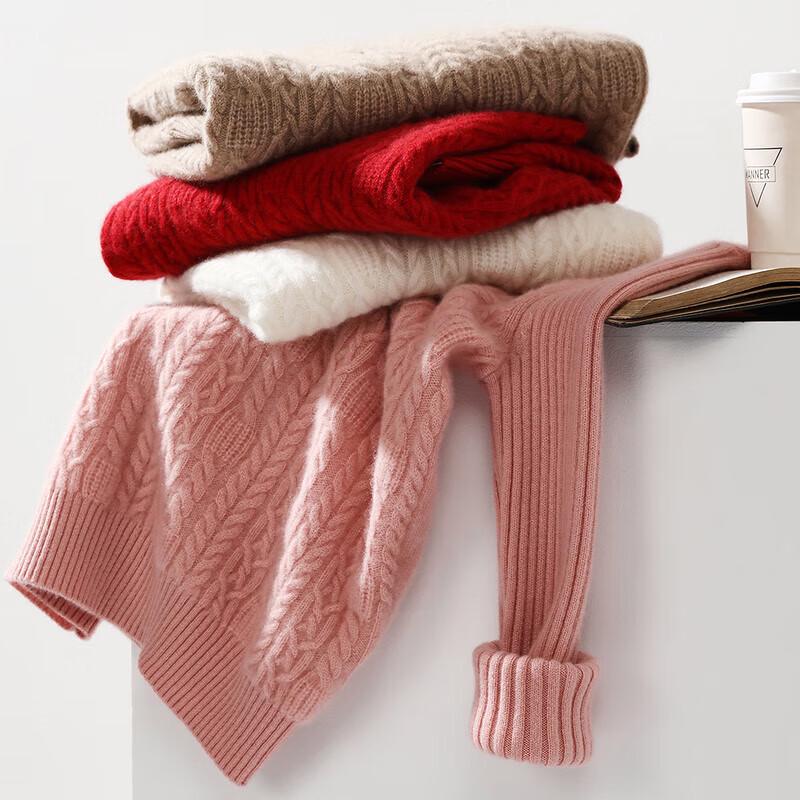 Komou Boca Women's Thickened Cashmere Half-Turtleneck Sweater