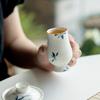 1 Pc Chinese Simple Ceramic Tea Cup Handmade Orchid Teacup Household Tea Bowl Beauty Master Cup Travel Personal Tea Set Teaware