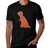 The Orange Dinosaur Of Route One In Massachusetts Tshirt Retro Style Print Casual Top