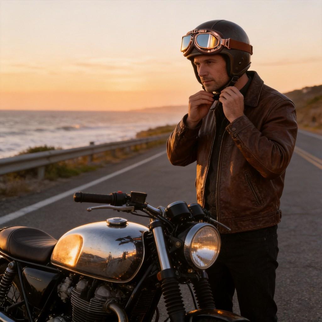 Harley Retro Copper Style Motorcycle Goggles With Adjustable Nose Pads For Outdoor Riding Enthusiasts