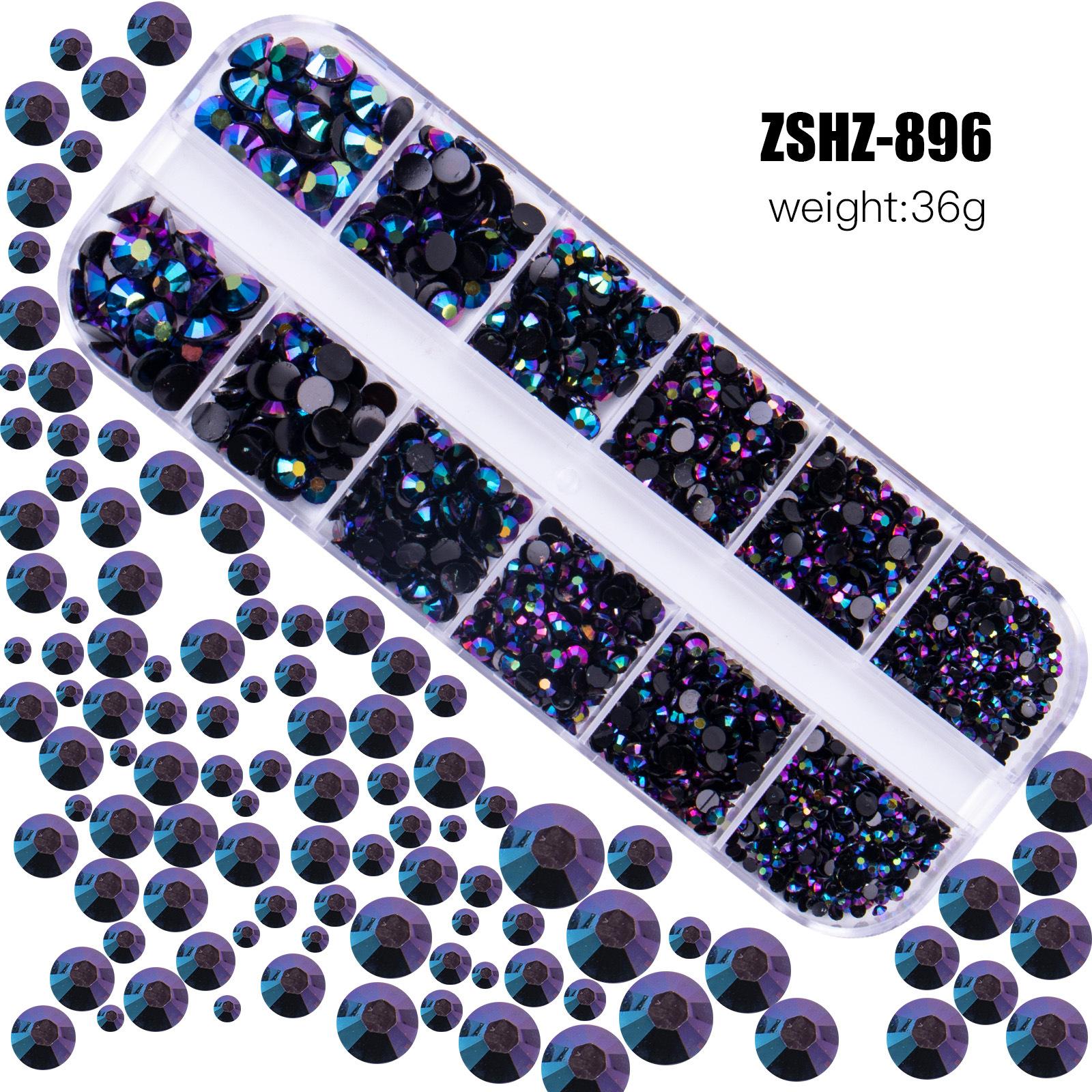 

12 Сетка Коробка Смола Акрил Цвет Смешанный Плоское Дно Алмаз Украшения Для Ногтей Жестокий Медведь Diy Наклейка Алмаз