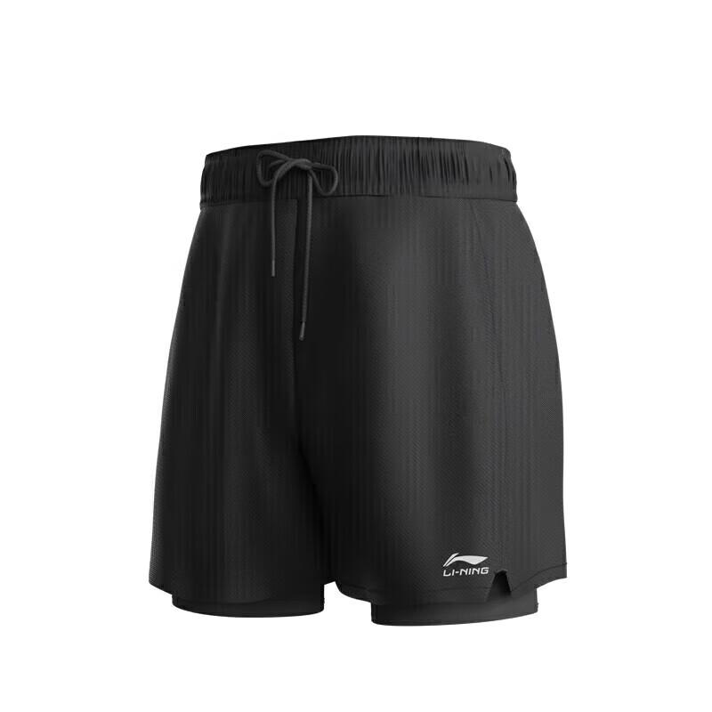 Li-Ning Men's Double-Layer Five-Point Swim Trunks