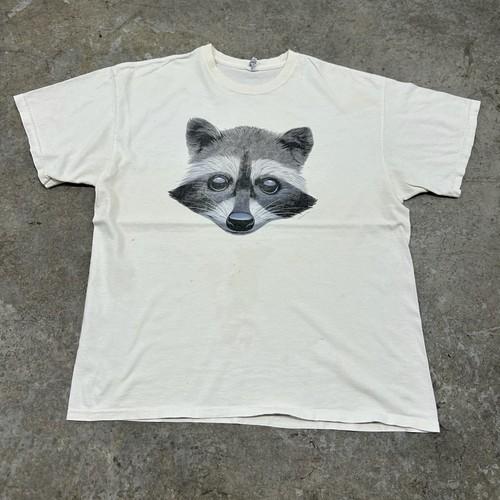 Vintage Raccoon Graphic Tee; Wildlife Animal Art; Men’s Nature Shirt XL Unisex T-Shirt L