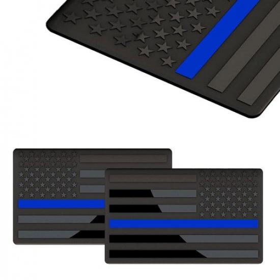 2pcs Car Truck Metal USA American Flag Sticker Decal Body Emblem Accessories