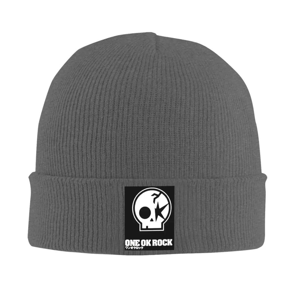 One Ok Rock Tulisan Japan  Warm Knitted Cap Hip Hop Bonnet Hat Autumn Winter Outdoor Beanies Hats for Unisex Adult