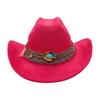 British Style Knight Performance Dance Performance Jazz Hat Ethnic Style Warped Edge Top Hat Travel Cowboy Hat