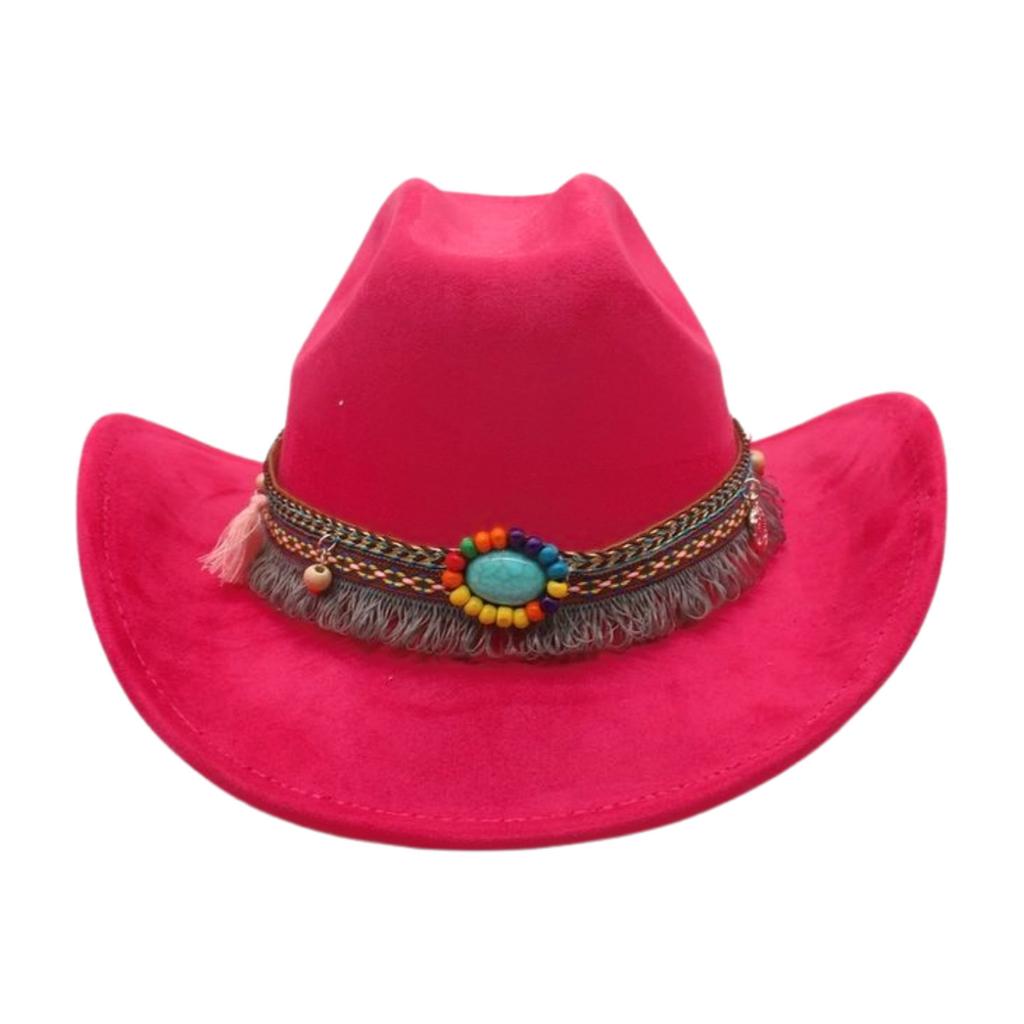 British Style Knight Performance Dance Performance Jazz Hat Ethnic Style Warped Edge Top Hat Travel Cowboy Hat