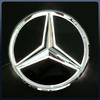 Autoaufkleber Neu 2025 Für Mercedes Benz Passend Für Mercedes Benz Chrom Silber Frontgrill Spiegel Stern LED Weiß Beleuchtetes Emblem