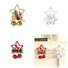 Plastic Xmas Pentagram Hanging Pendant Five-pointed Star Christmas Door Bell Christmas