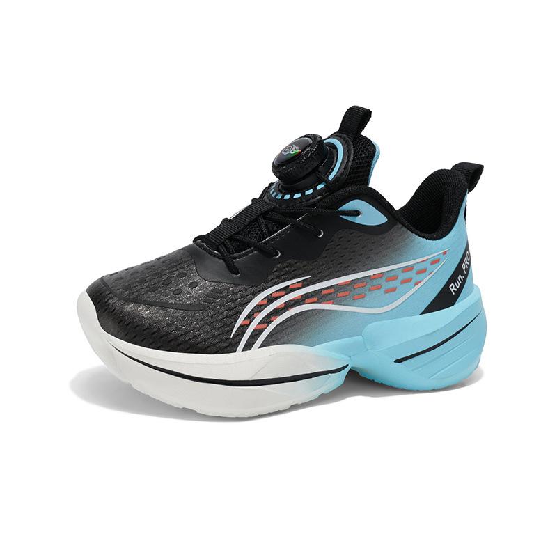 Primary and secondary school students knob shoes red rabbit boys children single net sports running shoes mesh breathable lightweight professional