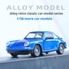Maßstab 1/36 Oldtimer-Klassiker Legierungs-Automodell Dreitüriges Kinderspielzeugauto Käfer Rückzugauto Sammlung Ausstellung Jungengeschenk