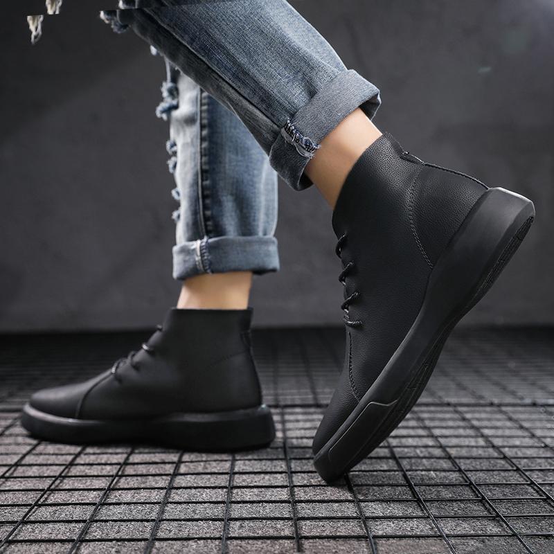 Winter Fur Warm Chelsea Men's Boots Fashion Brand Suede Vintage Ankle Boots Tendon Sole Wear Work Boots Outdoor Soft Sole Boots