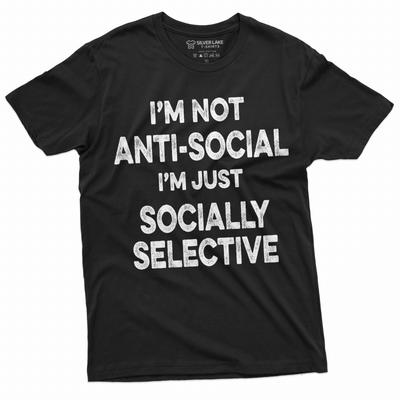 Lustiges Anti-Sozial Shirt Introvertiert Geschenk T-Shirt Lustiges Sarkastisches T-Shirt Introvertiertes Shirt Herren Damen T-Shirts Oberteil