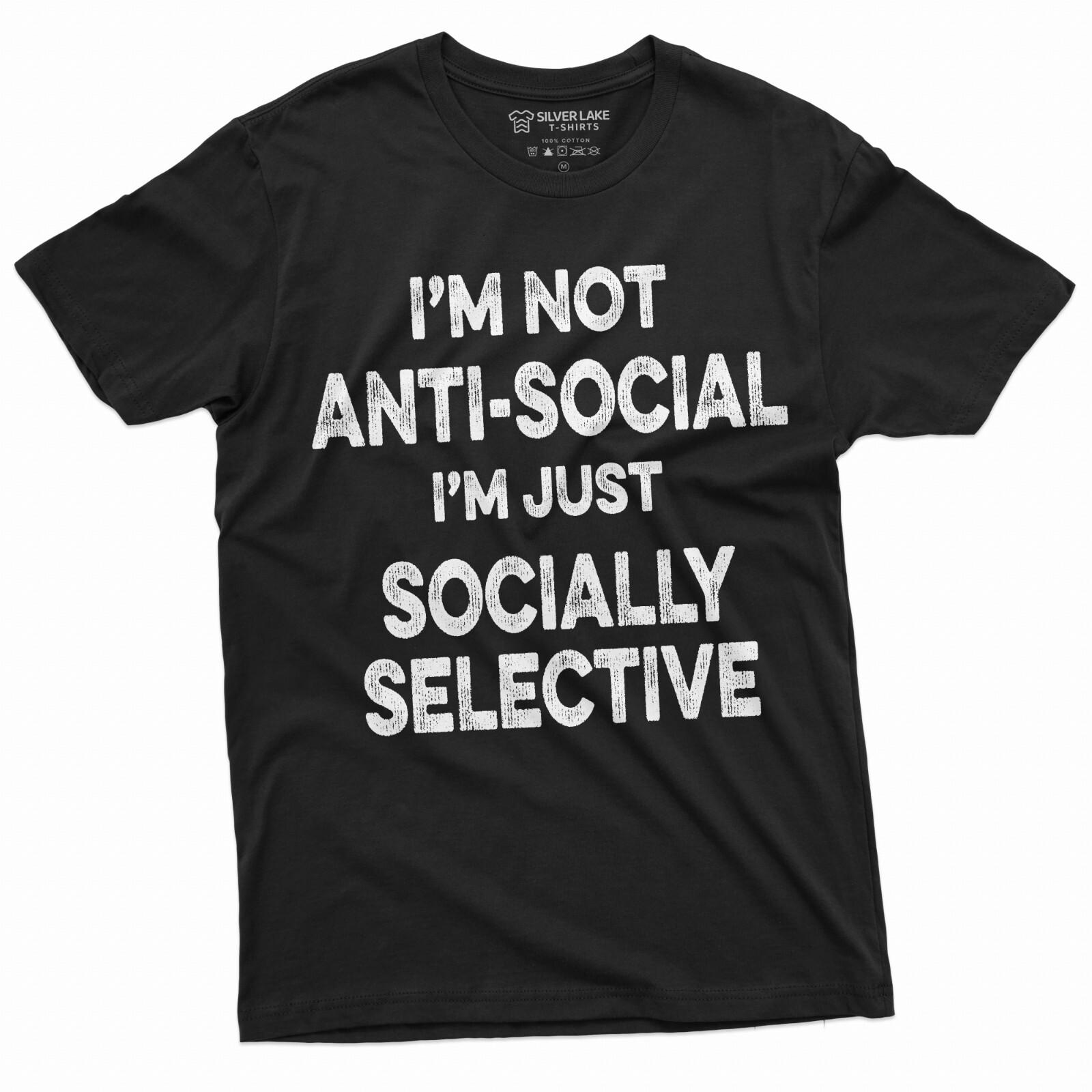 Funny Anti-Social Shirt Introvert Gift Tee Funny Sarcastic Tee IntroverT Shirt Mens Womens Tees Top S