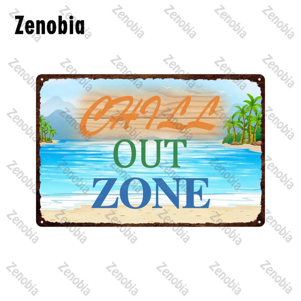 Fun Chill Out Zone Metal Signs Tin Signs Metal Posters Home Decoration Wall Stickers Chill Out Area Retro Tin Plate Wall Decor