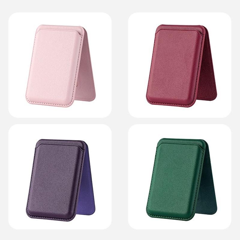 Magnetic For Magsafe Leather Wallet Card Holder For Iphone 16 15 14 13 Pro Max Hide Phone Stand Bank Id Card Holder Pocket Cover