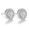 Shattered Zircon Stud Earrings For Men Boys Titanium Steel Round Small Earrings Minimalist Jewelry Gifts