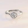 925 Sterling Silver Simple Style Simulated Diamond Ring for Women Cross Border Minimalist Fashion Index Finger Engagement Ring