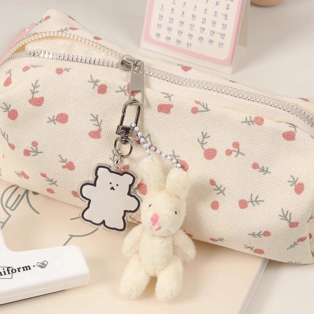 Floral Pencil Case for Female Students: Large Capacity, Sweet & Lovely Cosmetic Storage Bag