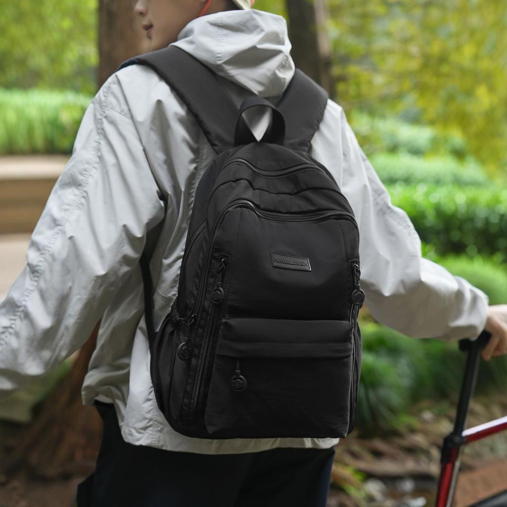 Schoolbag Mori High-value Versatile Solid Color Backpack Student Lightweight Simple Schoolbag Short Trip Outdoor Couple Backpack