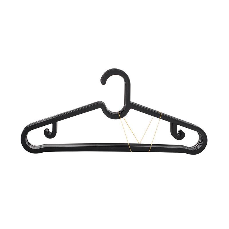 10-Pack Black & White Non-Slip Hangers for Clothing Stores & Homes