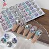 2pcs Glass Nail Stones Diy Charms Colorful Crystal Nail File Diamond Luxury Pigeon Eggs Nail Art Rhinestones Gems Sparkle