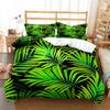 Fresh Green Leaf Minimalist Printed Quilt Cover Pillow Cover Queen Bedding Set Bedding Set Luxury Customized Bedding Set