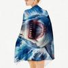 1PC White Shark Animals Paint for Family Friends Gifts Towel Quick-Dry Beach Towel For Yoga Tourism Beach GYM Camping Swimming