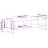 TV Cabinet Smoke Oak 100 x 36.5 x 30.5 cm Particleboard