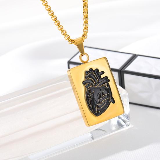 2Pcs Heart Charm Couple Necklace Love Keepsake Necklace Hypoallergenic Heart Necklace Gift for Anniversary Valentine's Day