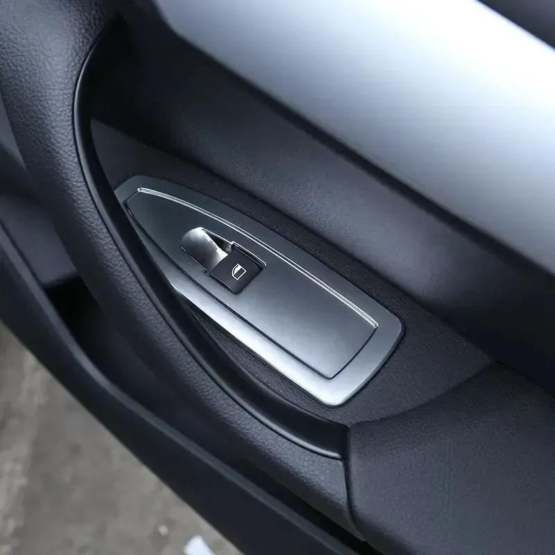 Car Styling ABS Chrome Car Window Lift Switch Frame Trim Cover Sticker Interior Car Accessories For BMW X1 F48 X2 F47 2016-