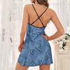 Ladies Casual Loungewear Sexy Short Dress Small  Print  Desire Wind Ladies Nightgown Nightgowns