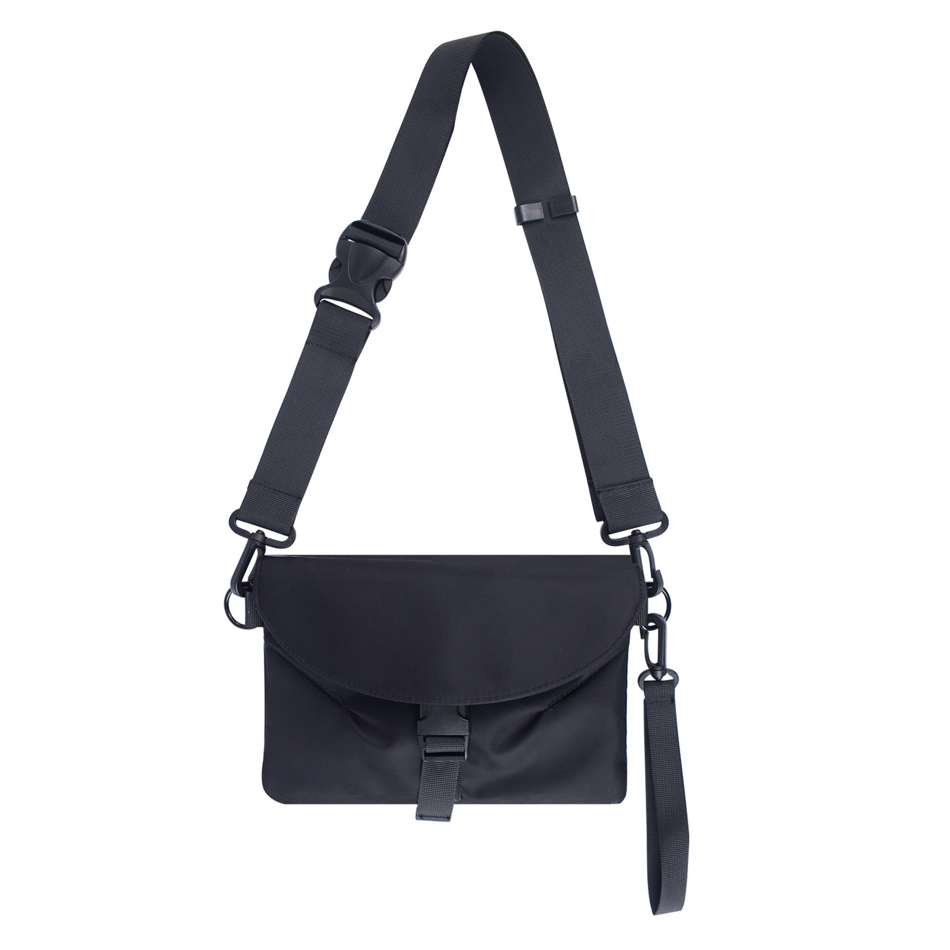 

Tooling messenger bag men s trendy handbag women s street fashion lightweight shoulder bag Japanese casual messenger bag 25*1*18cm чёрный