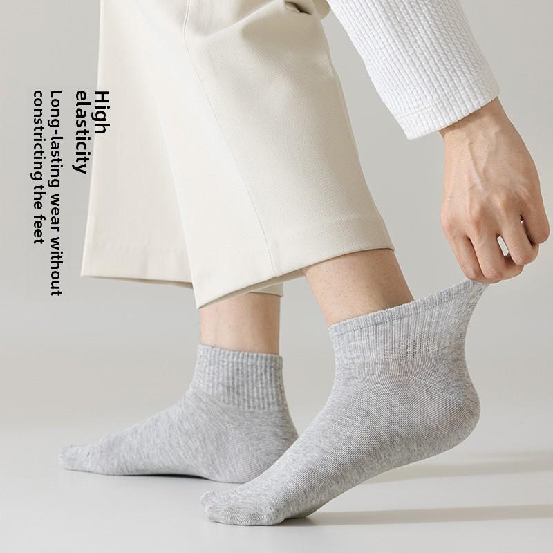 Men's Cotton Socks - Spring/Summer Sports Short Socks That Absorb Sweat, Are Odor-resistant and Antibacterial. Cotton Socks Suitable for Summer.