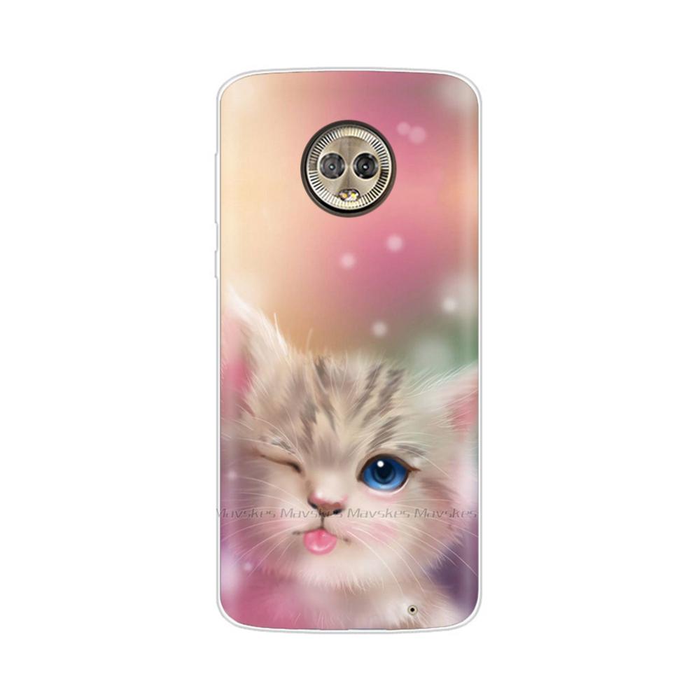 For Moto G6 Play Case TPU Soft Paint Animal Silicone Clear Cover for Motorola Moto G6 Play Plus G6Play Cases Protective Shell