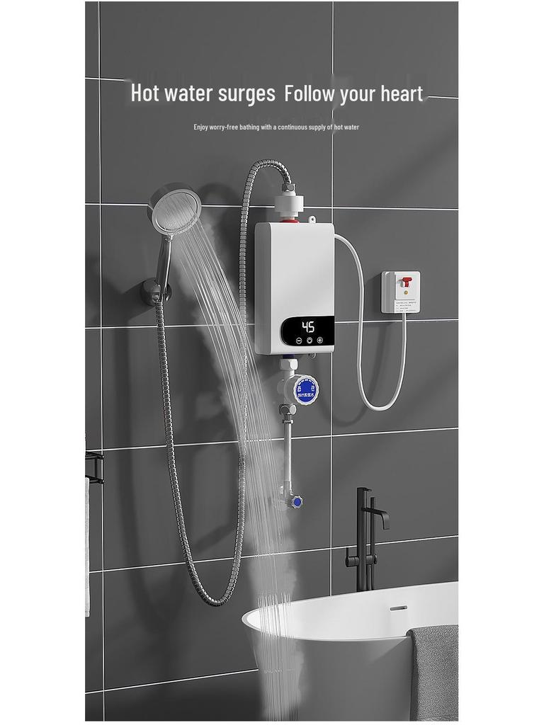 Kompakter Instant Elektrischer Duschheizer mit Temperaturregelung