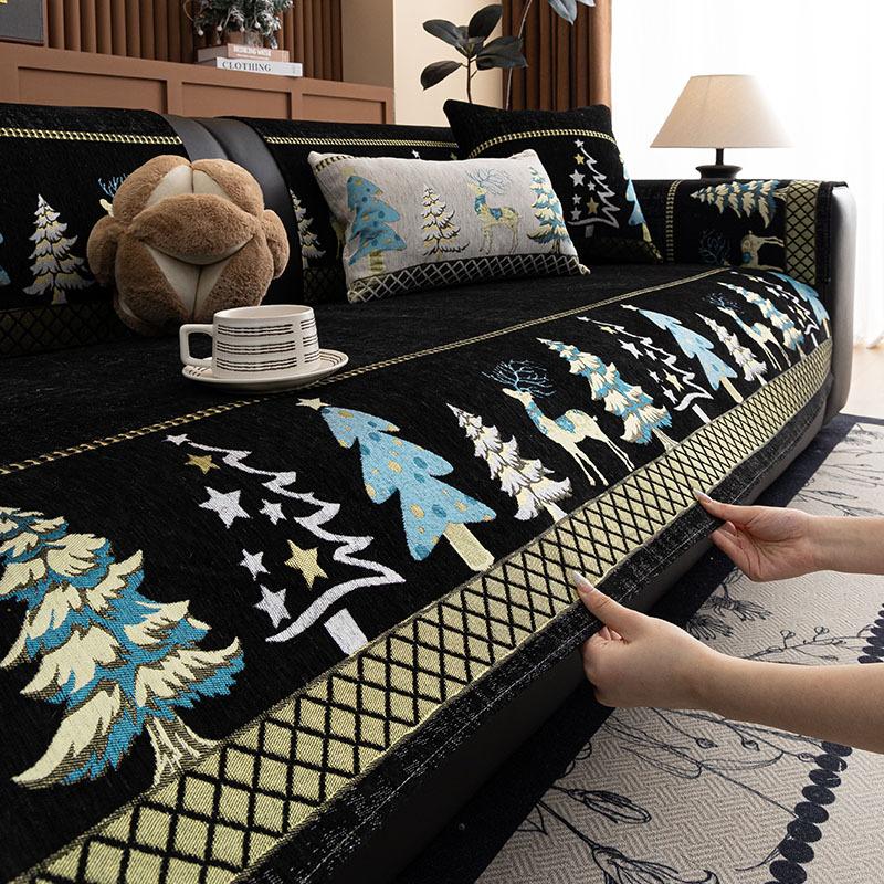 Premium Sofa Cushion  New Four-Season Universal Straight Row Special-Shaped Seat Cushion Fixed Non-Slip Sofa Cover Cloth Towel