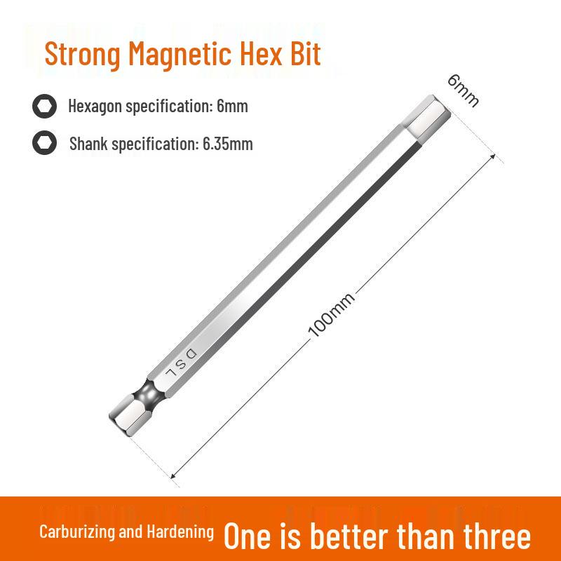 Industrial Grade Magnetic Hex Socket Driver Bit Set for Electric Screwdrivers and Hand Drills