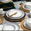 High-End Modern Gold-Edged Dinnerware Set: Simple Luxury Bowls, Plates, and Chopsticks