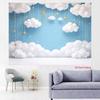 2D Whimsical Starry Cloud Backdrop Children Party Photography Background