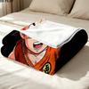 1PC Son Goku Patterned Flannel Blanket Suitable For All Seasons For Home Decor Warmth And Comfort Gifts Holiday Present
