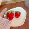 Sweet And Cute Big Strawberry Earrings Creative Handmade Fruit Earrings Personalized Trendy Ear Hooks
