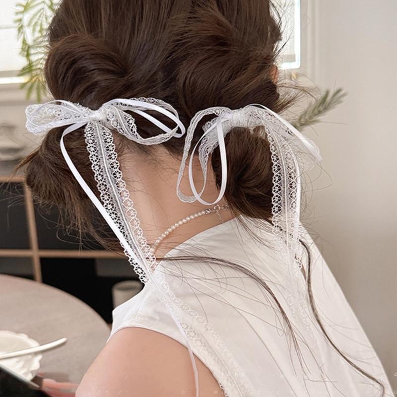 Delicate White Lace Ribbon For Hair Accessories And Crafting Polyester Ornamental Trim