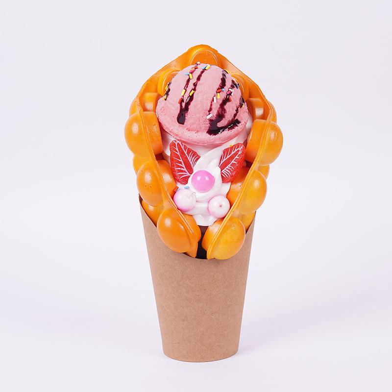 Espositore per Dolci alla Frutta con Waffle all'Uovo in Stile Hong Kong