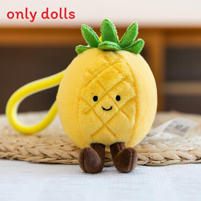 Cuter Coconut Mango Tangerine Fruit Plush Keychain With Soft Pp Cotton For Kids And Gift Enthusiasts