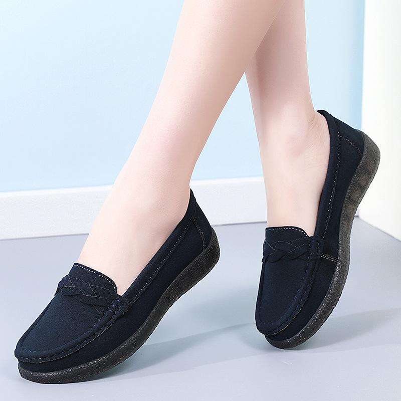 

Женские замшевые пенни-лоферы для вождения, мокасины для ходьбы, повседневные туфли-лодочки, удобные туфли-лоферы без застежек для женщин, деловые, офисные, деловые, на плоской подошве 42