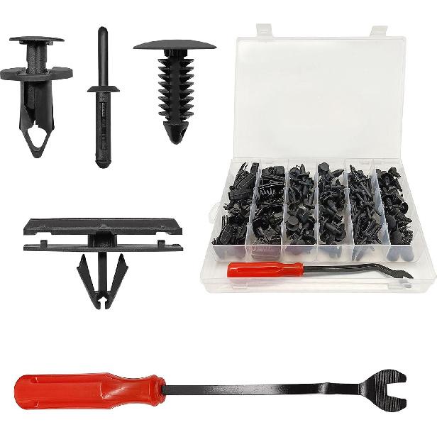 161PCS Fender Clips Kit, Compatible With Jeep Wrangler 2007-, Gladiator 2018-, Grand Cherokee 2005-2010, Liberty KJ & KK 2002-2010, OE# 68039280AA