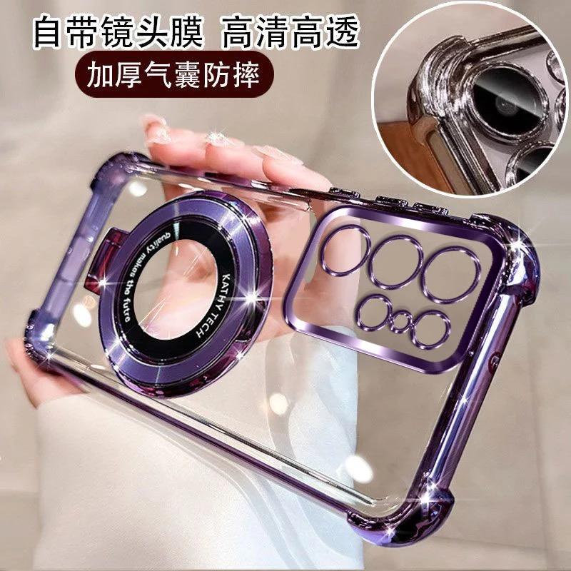Stojak do Platerowania Przezroczyste Etui Dla Samsung Galaxy S26 Ultra S25 FE S24 S23 Plus A57 A37 A56 A36 A17 Uchwyt Miękkie Etui Z Foliami na Obiektyw
